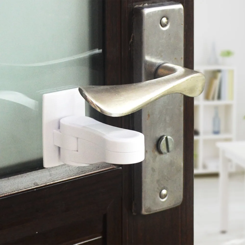 Door Lock Baby Proofing Door Handle Lock Childproofing Knob Easy Install Use Adhesive