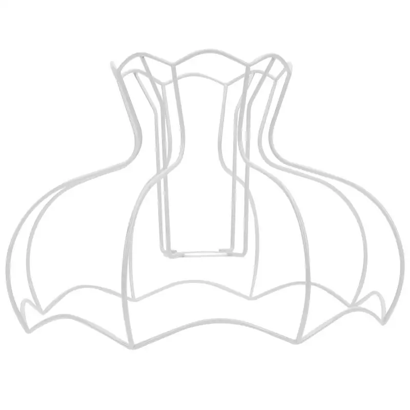 Description Picture 5 of itemWire Lamp Shade Frame Iron Lampshade Frame Scallop Dome E27 Light Bulb Guard Shade Cover Lighting Accessory