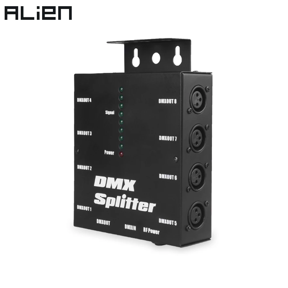 8 Way Channels Isolated 3Pin DMX 512 Optical Splitter Istribution Amplifier for DJ Disco Wedding DMX Stage Lighting Effect Led Stage Light