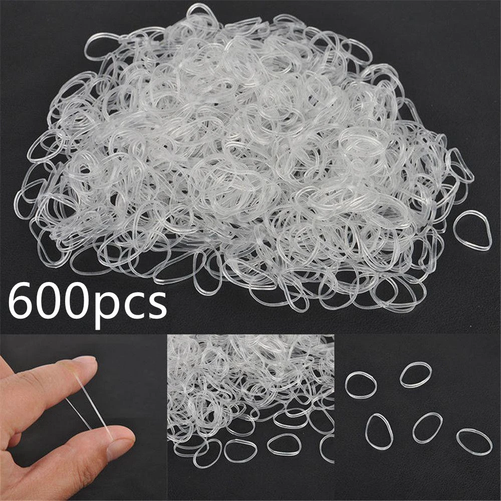 Clear Elastic Hair Ties Rubber Hair Bands For Girls 600pcs Mini Hair Rubber  Bands Kids Holder Ponytail Holder Hair Accessories - Headband - AliExpress
