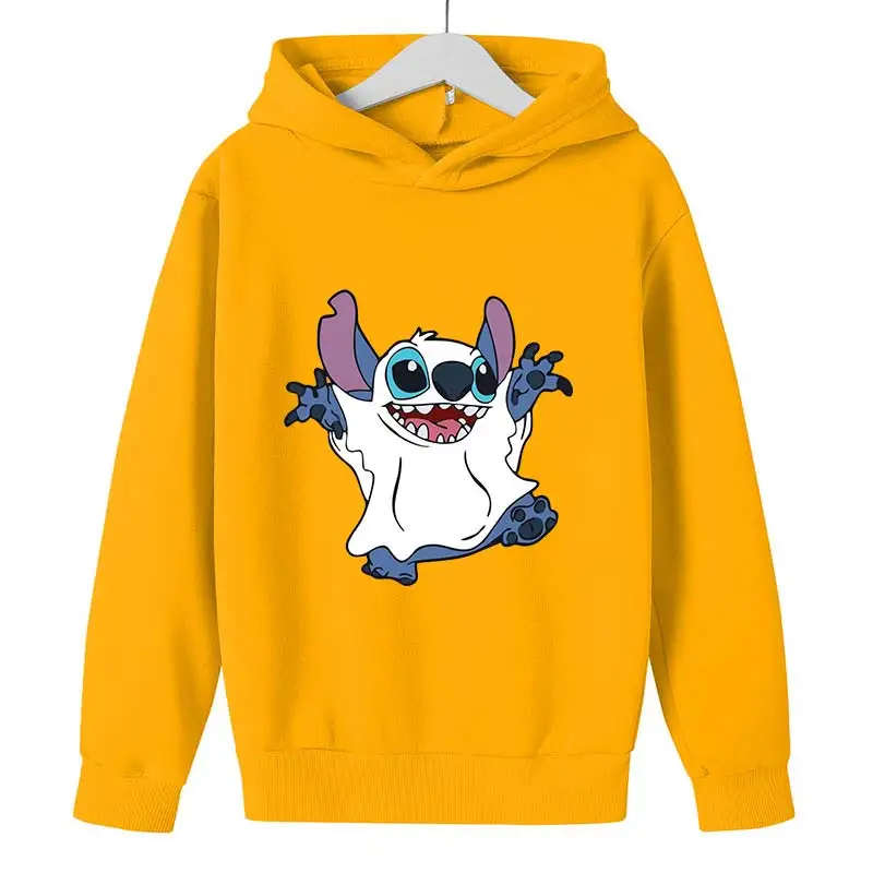 thumbnail image 1 of Sudaderas de algodón para niños Stitch Primavera Otoño Sudaderas con capucha de manga larga Ropa para niños y niñas Stich Tops casuales con capucha de dibujos animados, 1 of 5