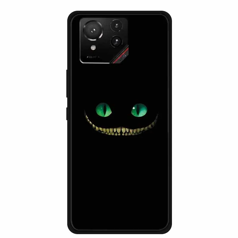 Cartoon Printed Soft Black Silicone Phone Case