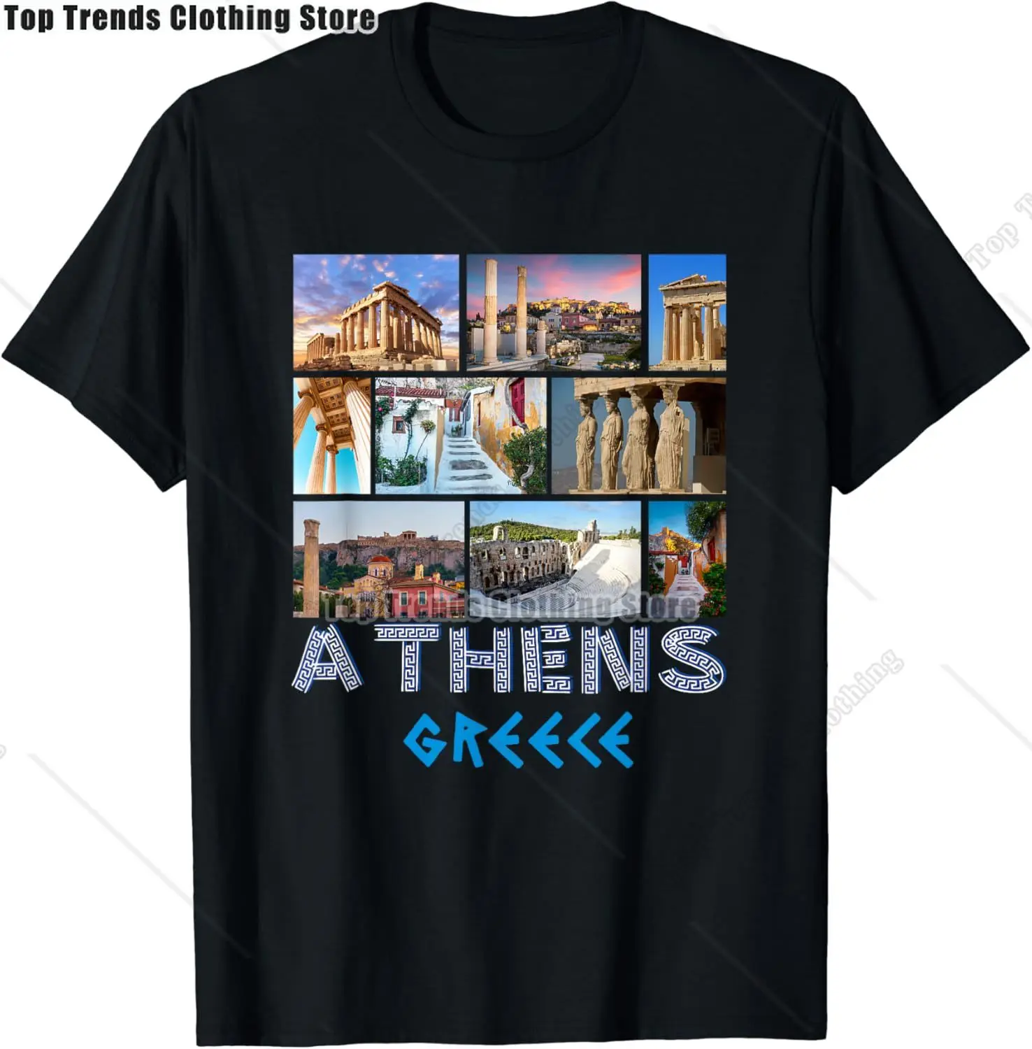 Vintage Greek Pride Heritage Graphic T-Shirt - Summer Cotton Streetwear