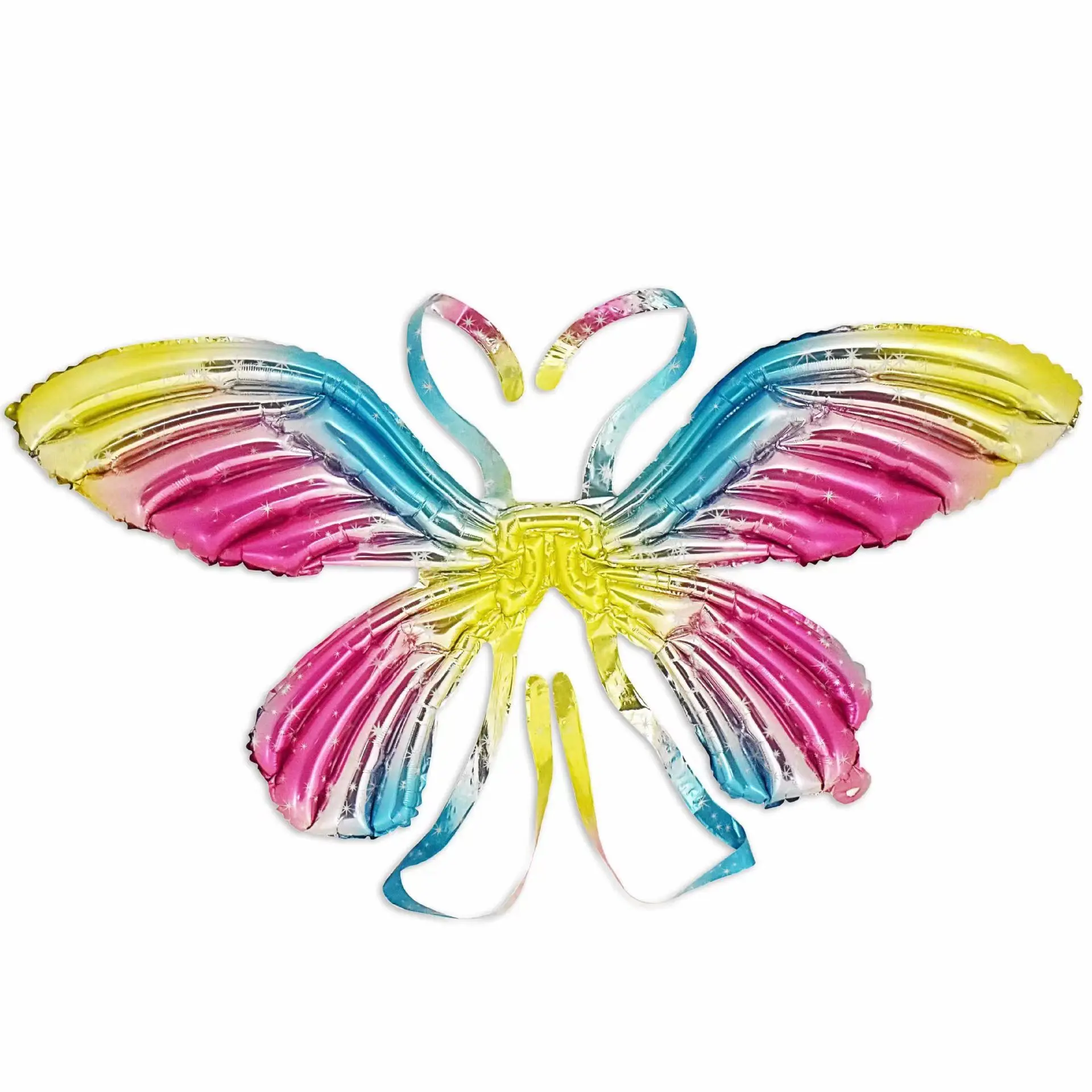 Net Red Angel Wings Balloon Back Decoration Makaron Butterfly Wings Inflatable Toy Party Photo Aluminum Film Balloon