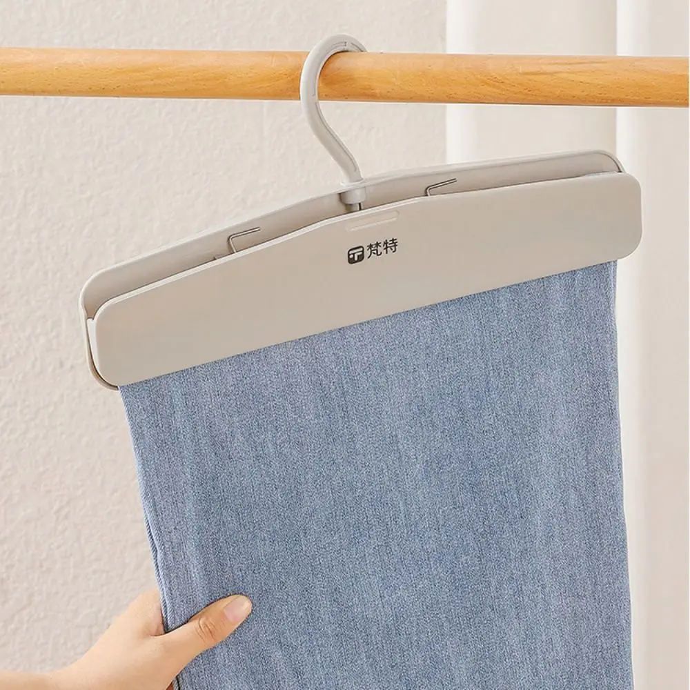 2pcs 주름 방지 미끄럼 방지 바지 클립 회전 가능 비 마킹 롱 스커트 걸이 가정용 강력한 클램핑 힘