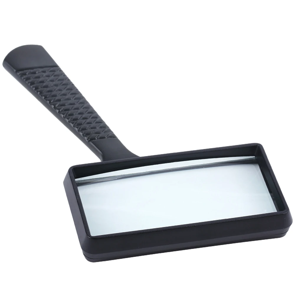 Rectangular Jewelry Identification Magnifier Handheld Square Reading Magnifier 100x50mm ABS+ Metal Measuring Tool jewelry magnifier jewelry magnifying glass magnifying glass reading magnifier