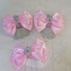 Handmade Bow Rhinestones Baby Girl Kids Shoes Hairband Pacifier Clip Comb First Walker Sparkle Bling Crystals Shower Gift 4