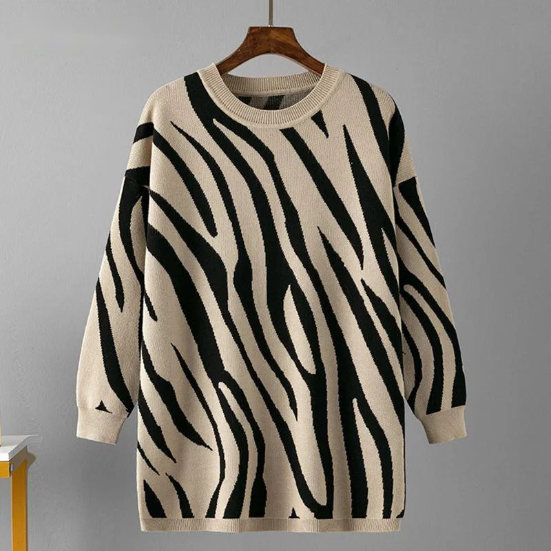 

Designer Women O Neck Basics Striped Sweaters Autumn Winter Woman Pullovers Sweater Knitted Female Jumper Tops For Woman Pull