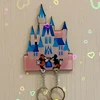 Acrylic Refrigerator Magnet Couple Keychain Hanger Cartoon Key Holder House Key Ring Pendant Anti-Lost Hanger Entry Home Decor 1
