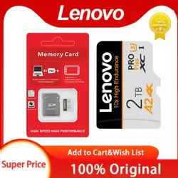 Lenovo U3 A2 Memory Card 128GB High Capacity Micro TF SD 2TB 1TB 512GB 256GB Mobile Storage SD Card Give Card Reader Gifts