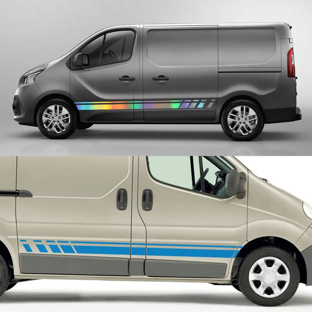 Per Renault Trafic Vauxhall Opel Vivaro Nissan Nv300 Fiat Talento Camper Van Camper Vinile 2 Pezzi Adesivi Auto Decalcomania Accessori