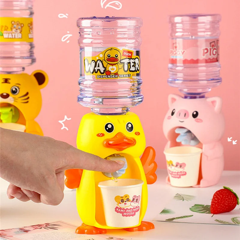 Mini Water Dispenser Baby Toy Drinking Water Hand Press Water Bottle