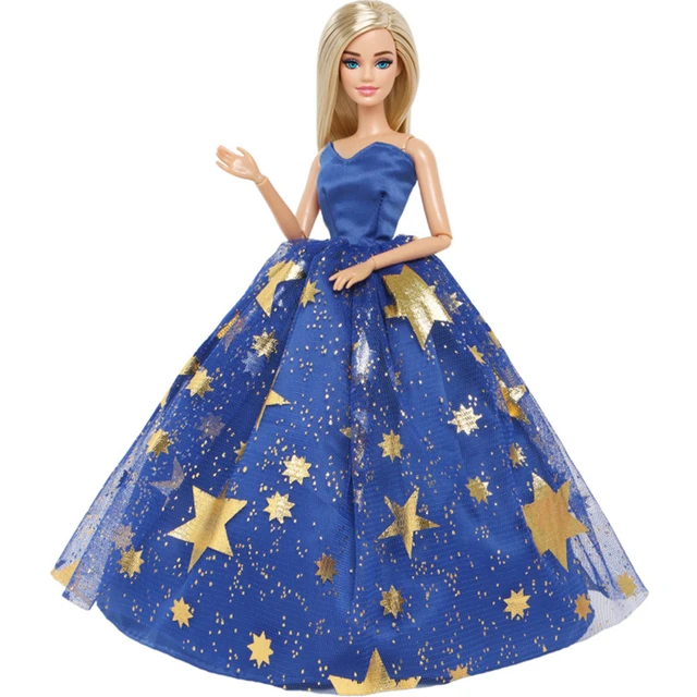 Compre 45cm princesa barbie boneca roupas arrastando vestido de
