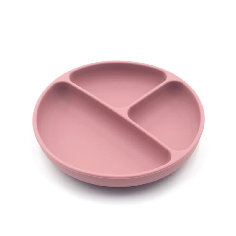 Baby Suction Bowl Divided Dinner Plate Infants Learning Feeding Dish