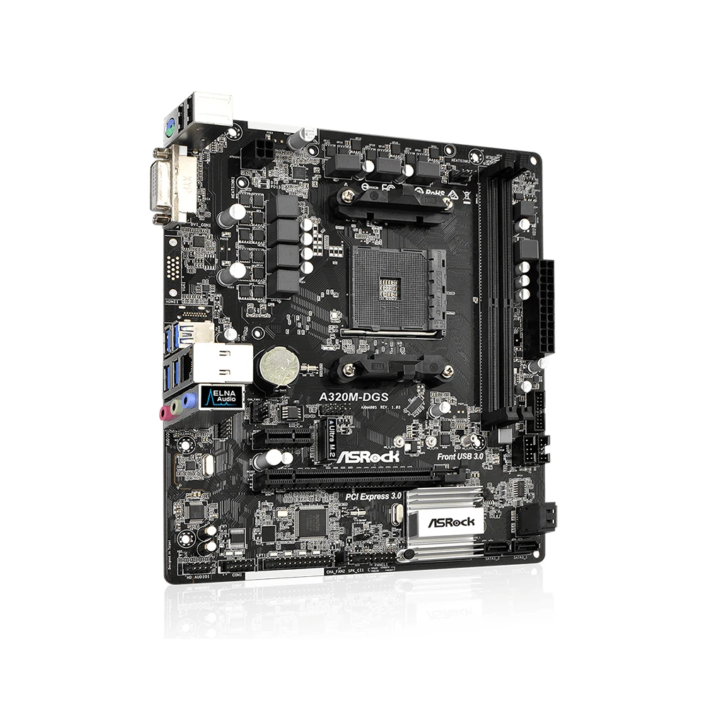 ASRock A320M-DGS Motherboard Adopts AMD A320 Supports Socket AM4