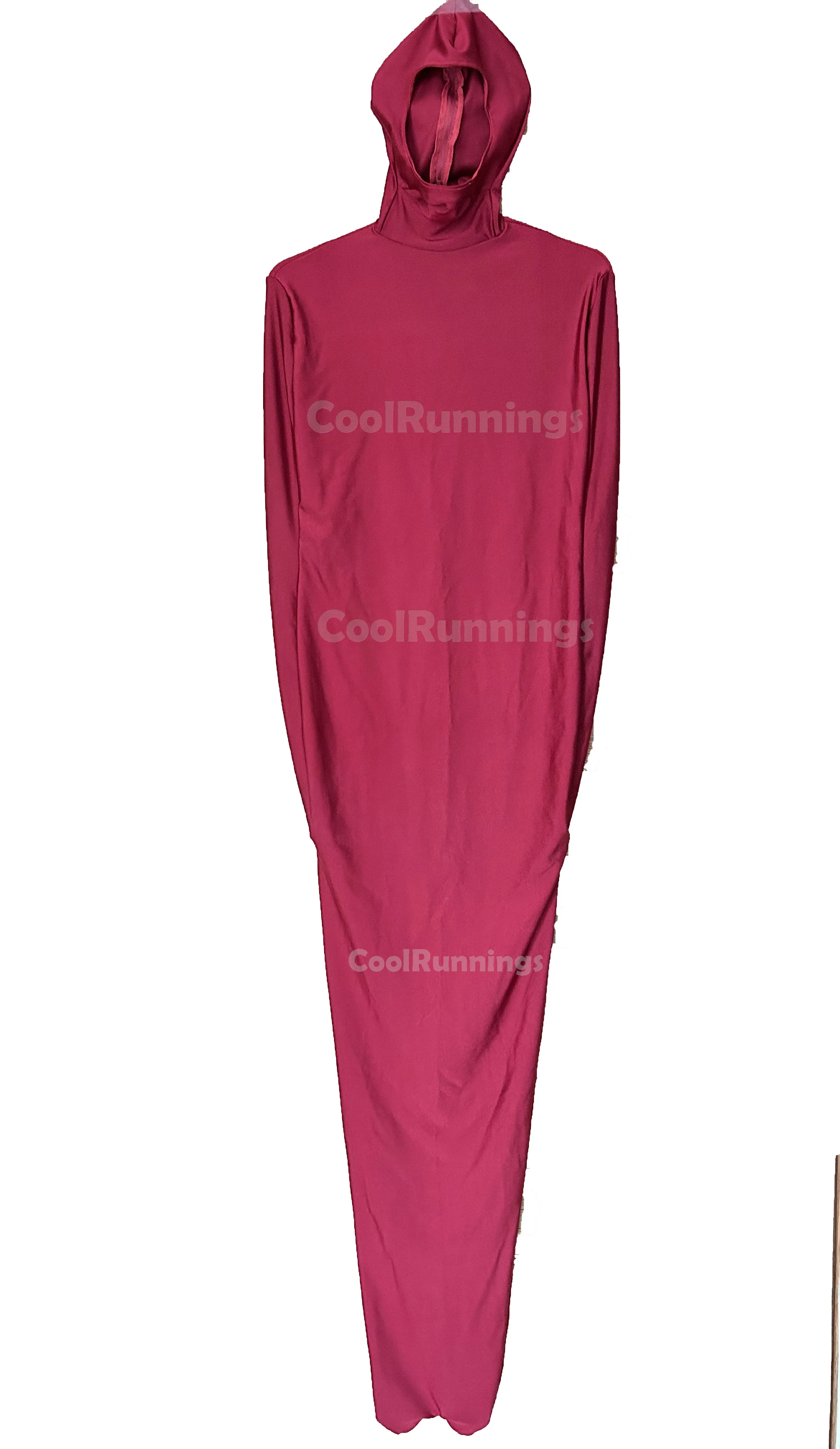 Faceless Mummy Unisex Cosplay Stage Spandex Zentai Body Sleeping Bag With Internal Sleeves-Back zipper