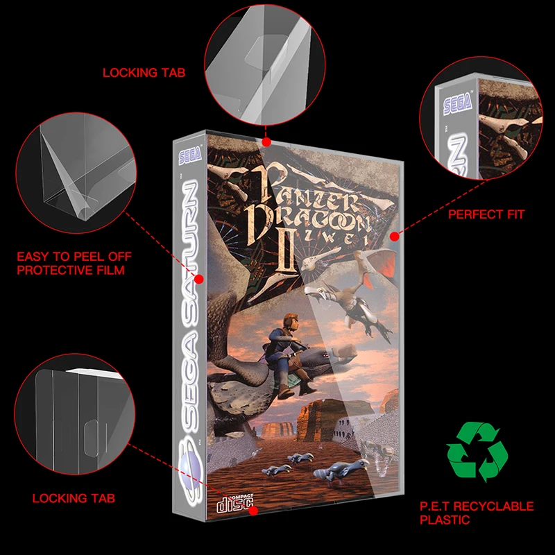 Limpar Caixas de Jogo para Sega Saturn Slim Cib Estojo Transparente Proteção de Armazenamento Caixa de Exibição 10 Pcs - Image 4