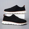 Lightweight Lace-up Casual Men Shoes Breathable Flying Weave Elastic Rope Overfoot One Foot Stirrup Casual Sneakers Large Size 1