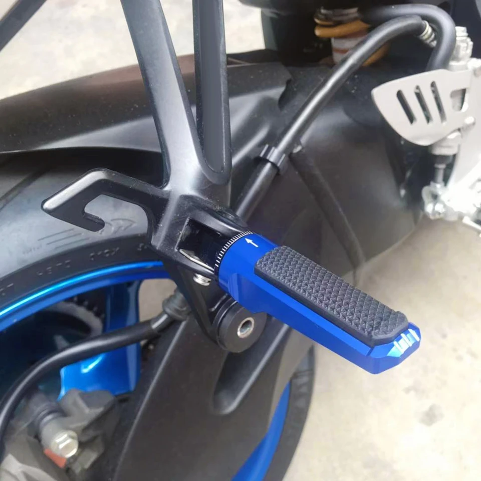 Set Pedane Pieghevoli Moto In Alluminio Per Kawasaki ZX-6R ZX-10R Z1000 (1 Paio) - Sostituzione Diretta