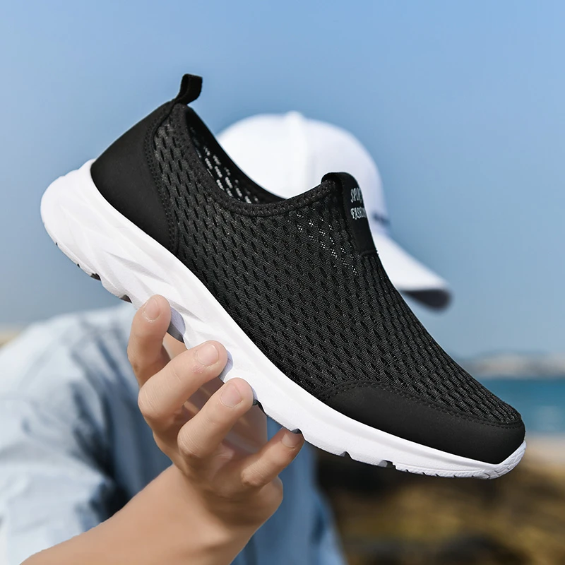 Men Shoes Summer Casual Sneakers Mesh Breathable Men'S Walking Shoes