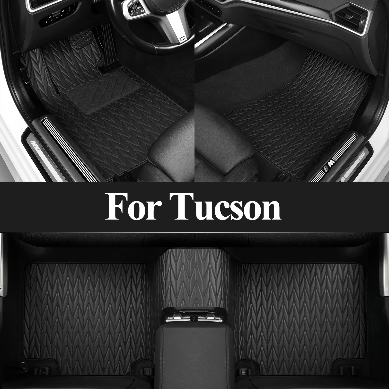Tappetini Auto Su Misura Per Hyundai Tucson 2016-2021 | TPE Impermeabili | Antiscivolo | 4 Stagioni