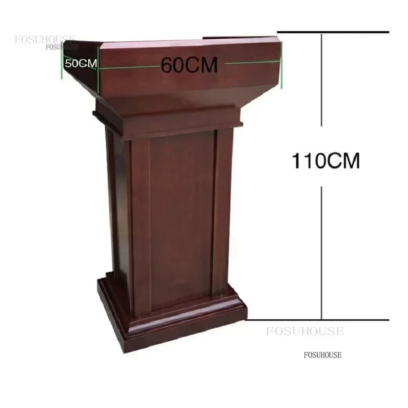 Solid Wood Reception Desks Hotel Restaurant Office Conference Speech Podium Stands Shopping Guide Wedding Training Cashier Table