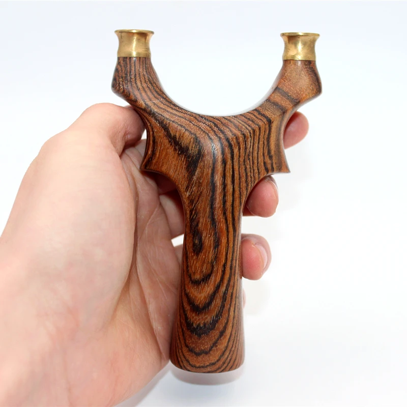 

Toys For Boys Solid Red Sandalwood Slingshot Free Tied Feel King Outdoor Competitive Hunting Slingshot Copper Head Slingshot