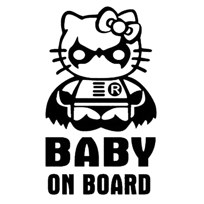 

20X11CM BABY Girl ON BOARD Cute Stickers Cartoon Hero Reflective Vinyl Car Decal Personalized Car Decoration