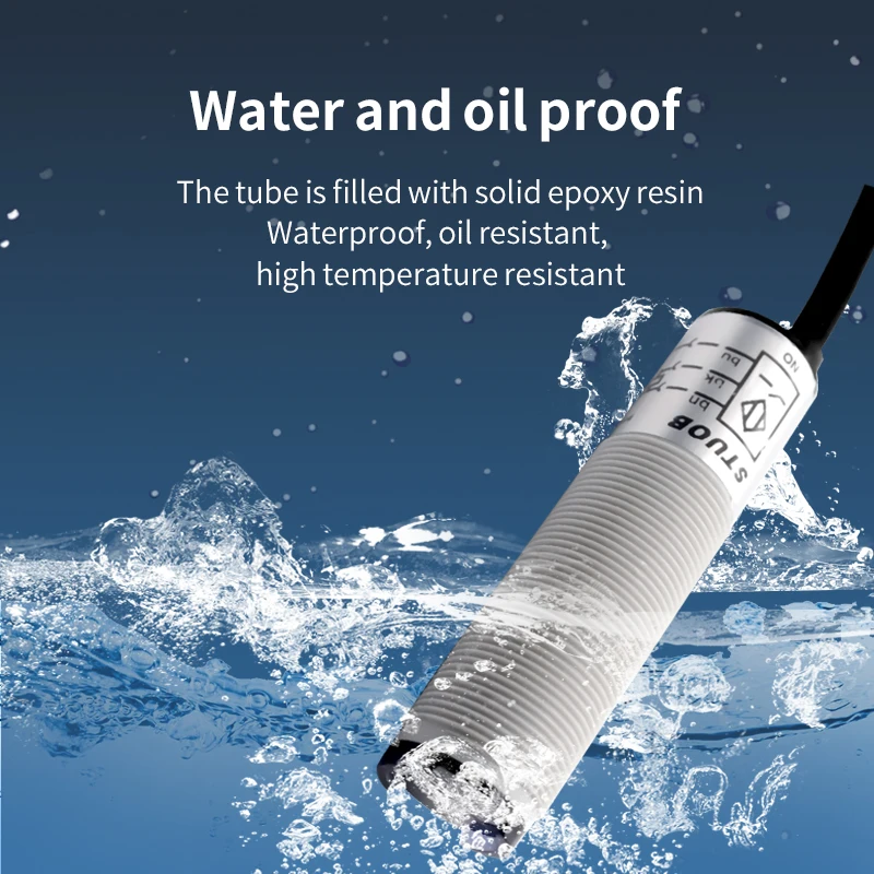 M18 diffuse Type Infrared Photoelectric Sensor Switch 10-30cm Adjustable Sensing Detect Distance plastic Shell NPN/PNP，3/4-WIRE