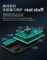 For Samsung Galaxy A20 A21S A30 A30S A31 A50 A50S A51 A71 Case Anti-drop Armor Stand Ring Slide Camera Card Slot Back Cover 2