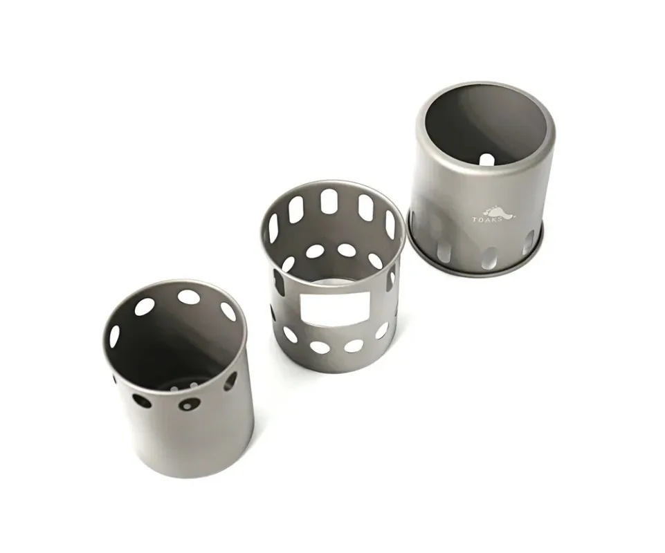 TOAKS Titanium 750ml Pot and Wood Stove STV-12 Ultralight Set for Outdoor Camping Hiking POT-750 & STV-12 5