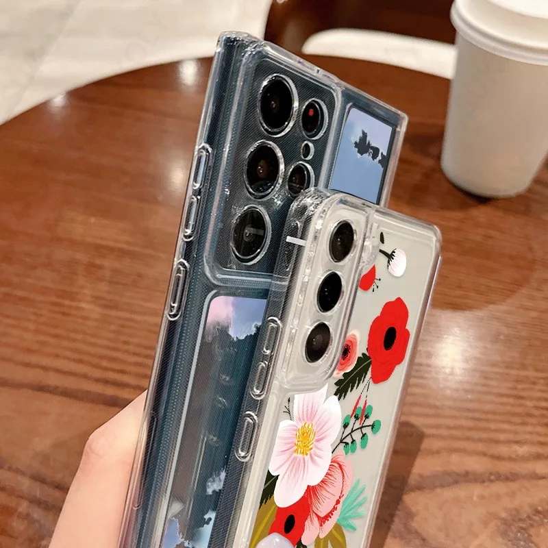 Floral Love Transparent Soft Phone Case