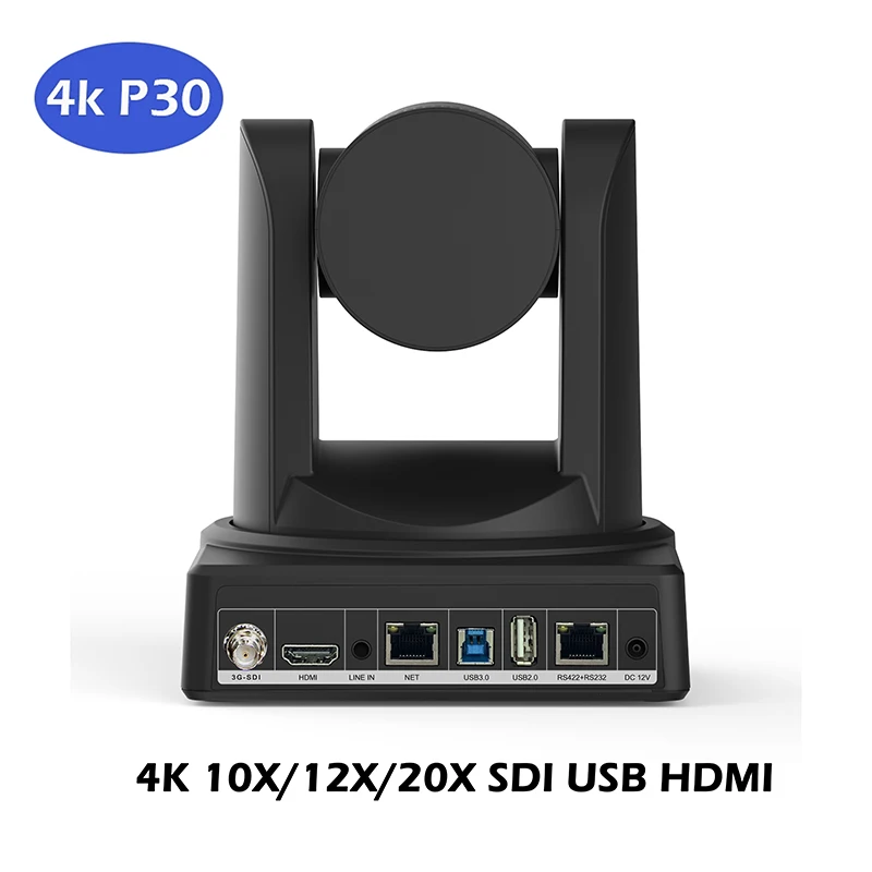 SMTAV 1080P 4K SDI PTZ Camera 10X 20X Zoom HDMI IP Live Streaming Camera Support POE Conference Camera for Church Meeting