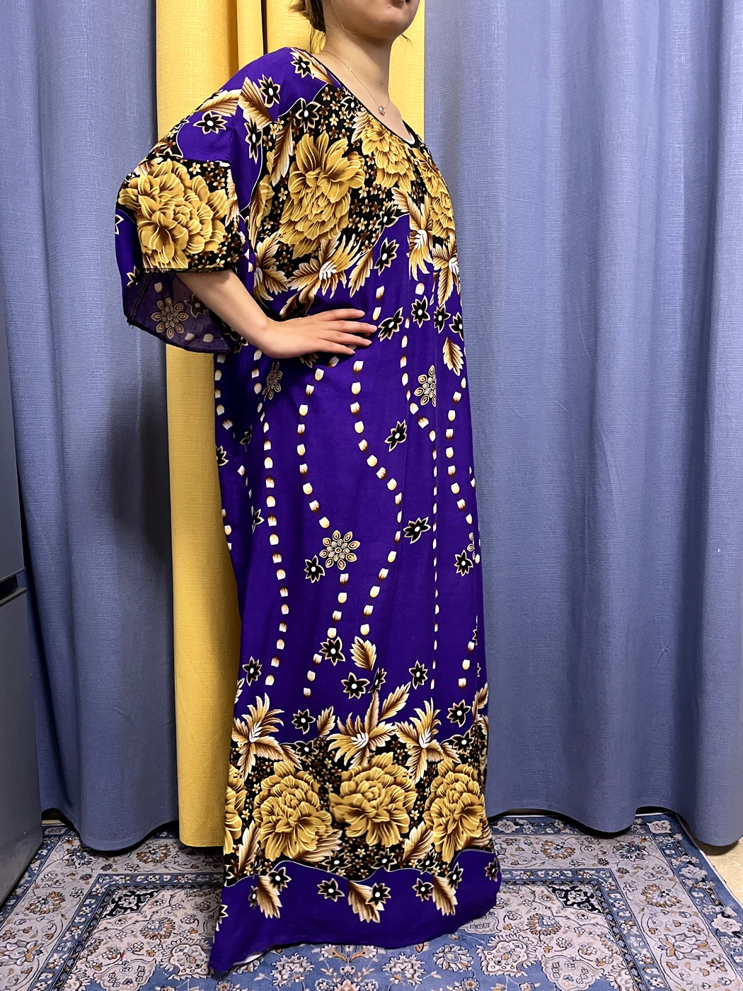 Muslim Abayas For Women 2023 Printed Cotton Loose Caftan Marocaine  Femme Robe African Dubai Islam Summer Dress With Lace Scarf