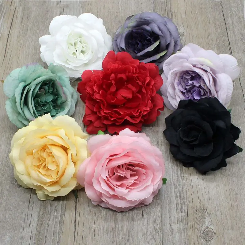 Artificial Flowers Head Decorations for Home Garden Rose Arch Wedding Bridal DIY Crown Garland Bridal Accessories