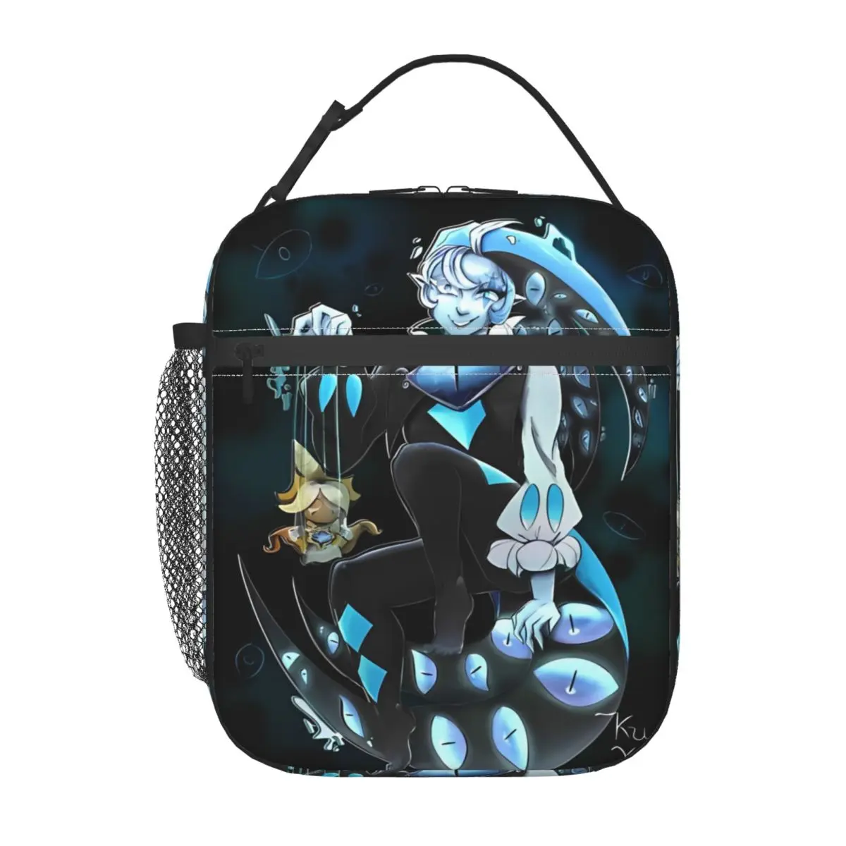 Insulated Lunch Tote Bag Cookie Run Kingdom Shadow Milk Cookie Product Food Box INS Trendy Cooler Thermal Bento Box For Travel