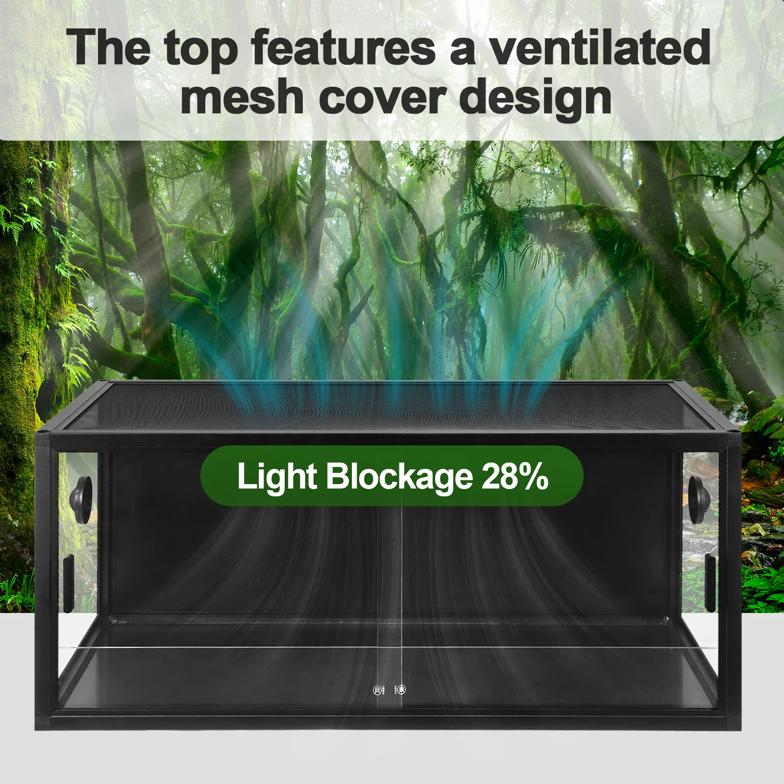 Reptile Landscaping Container Detachable Plant Gecko Ecological Tank with Ventilation Detachable Reptile Terrarium Gift for Pet