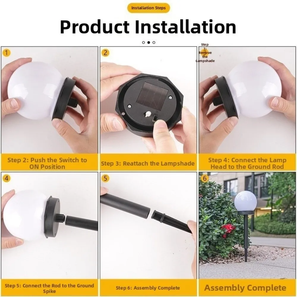 4pcs 스마트 태양 광 발전 LED 야외 지상 조명 방수 LED 전구 라이트 태양 광 가로등 LED 경로 조명 정원 장식