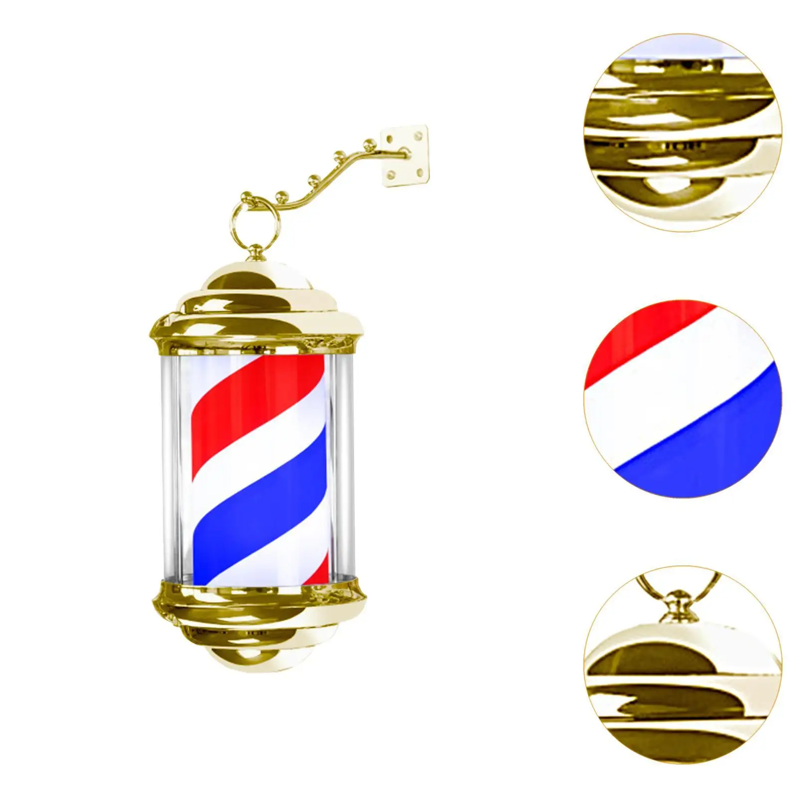 Barber Pole Light Rainproof Barbershop Rotating Light for Hairdressing Salon