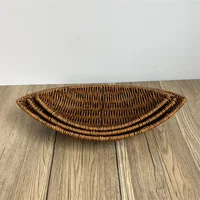 Woven Basket Imitation Rattan Woven Serving Baskets for Bread Fruit Vegetables Restaurant Serving Tabletop Display Rattan Basket 2