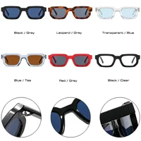 JNPCXI Fashion Blue Square Sunglasses For Women Men Retro Luxury Designer Clear Lens Sun Glasses Shades UV400 Eyeglasses - Image 6