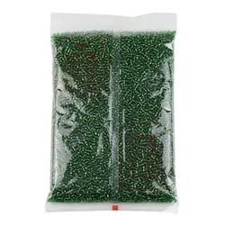 Elegant Transparent Silver Glass Seed Beads - 450g Assortment for Jewelry Crafting and DIY Accessories (Fruit green)