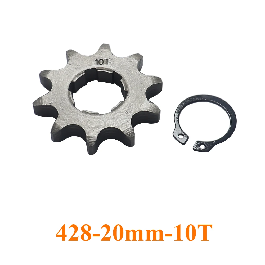 Front Engine 428# 10T 11T 12T 13T 14T 15T 16T 17T 18T 19T Teeth 20mm Chain Sprocket With Retainer Plate Locker For KAYO BSE SSR