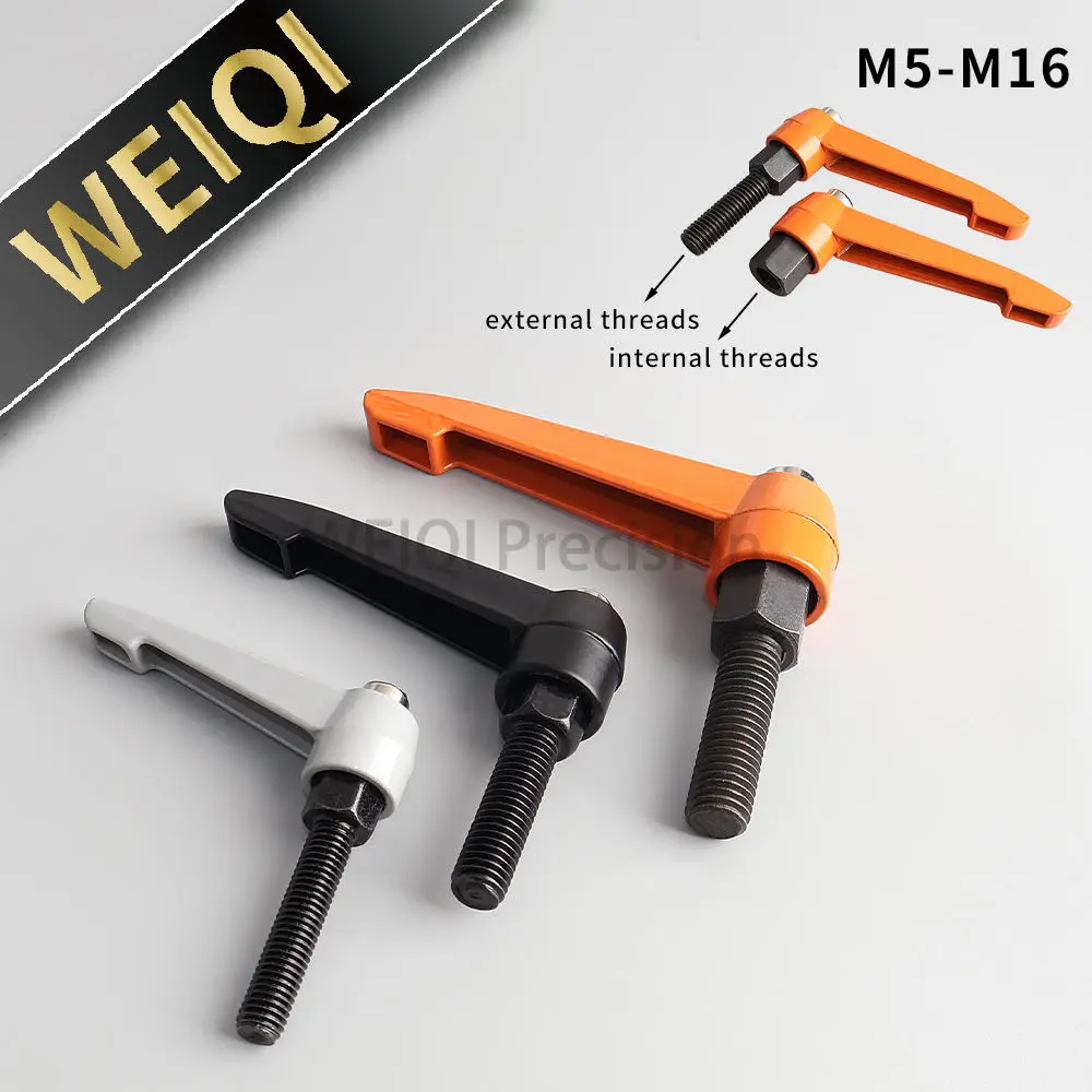 thread metal knob VCN929 M5-M12 External Thread Adjustable Handle Lever Clamping L-shaped Machinery Tool