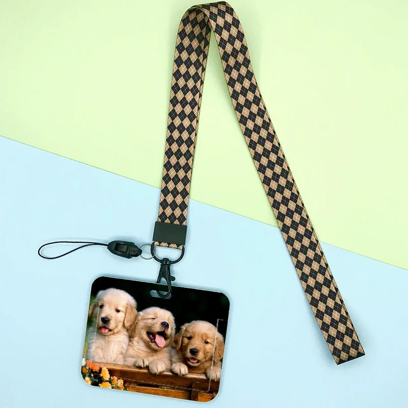 Versatile Animal Print Lanyard with ID Badge Holder & Charm