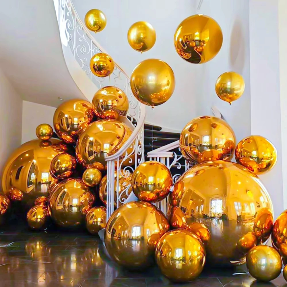 Foil Balloon Decoration Holographic Round Helium