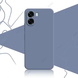 Silicone Phone Cases with Enhanced Camera Protection and Soft Microfiber Lining for OPPO A6v 5G (Gray)