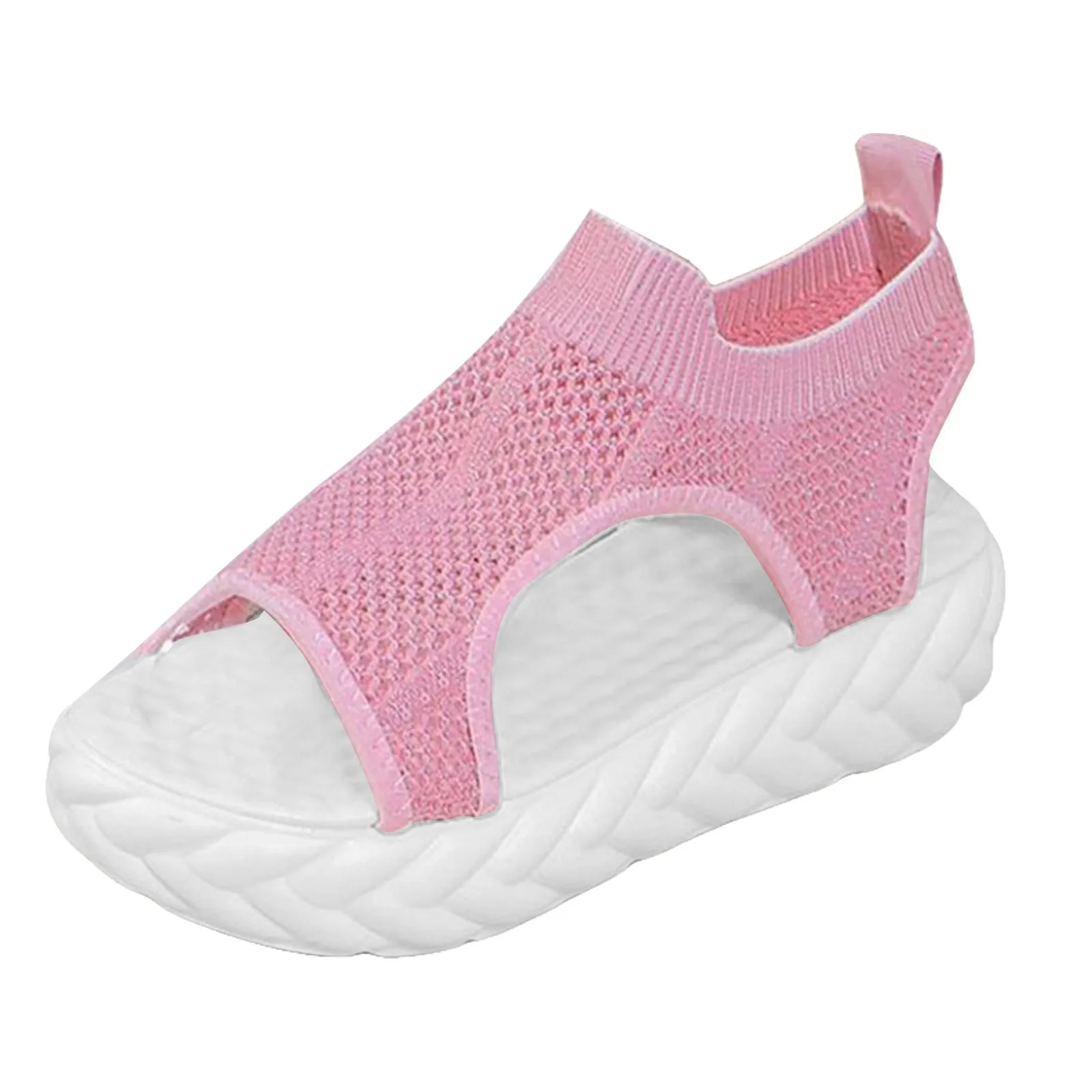Sandals For Women 2025 Dressy Women'S Thick Soled Shoes Fashionable And Casual Hollow Mesh Breathable Women'S Sandals Dressy