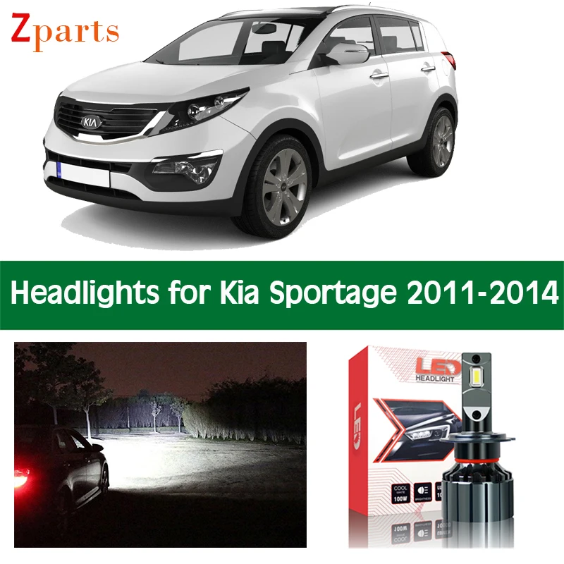 Car Bulbs For Kia Sportage 2011 2012 2013 2014 Led Headlight Headlamp