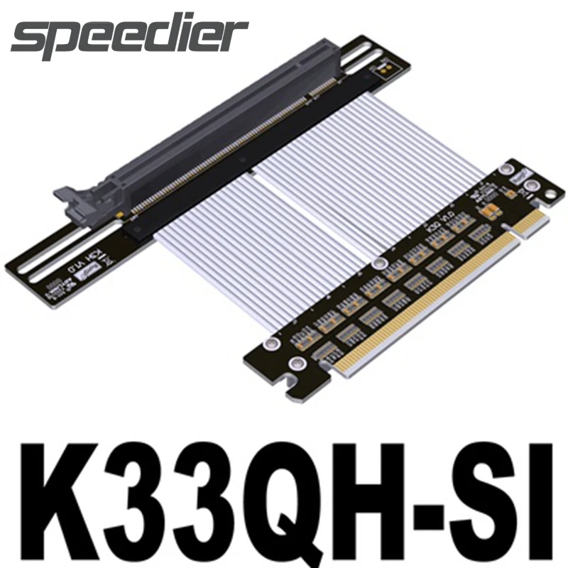 Premium Universal Gaming Atx Pc Video Pci Express 5.0 X16 Gen 5/4 Riser Extender Rtx 4090 Pci-E 5.0 16X Graphics Gpu Riser Cable